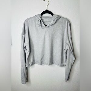 Athleta Uptempo Cropped Short Hoodie Gray Size XS